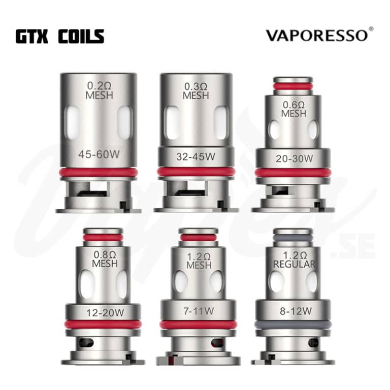 Vaporesso GTX Coils (5Pack) Vapes.se Ecigg i Sverige